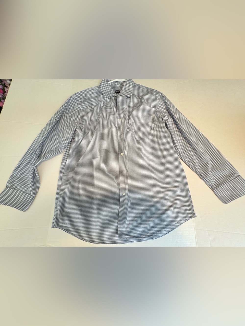 Van Heusen Blue and White Check Dress Shirt